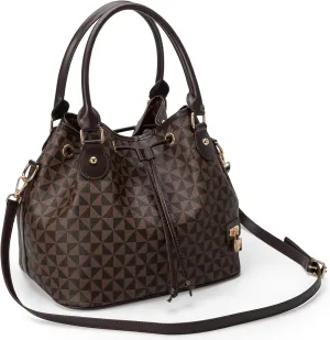 Bucket Purse for Women With Chic West Hobo Style, Drawstring Shoulder Handbag, Tote Featuring Pockets Design