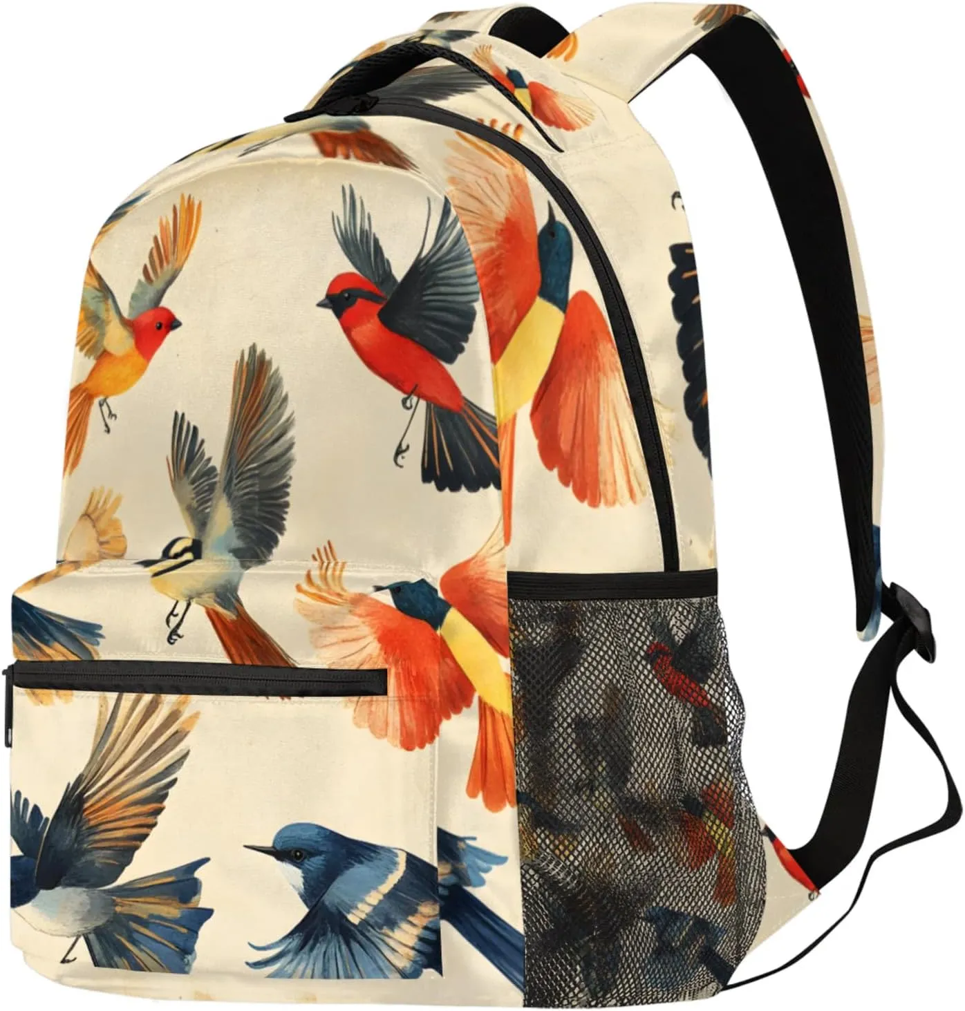 Budxapjw Animal Bird Travel Laptop Backpack for Women Men Colorful Bird Waterproof Bag with Adjustable Padded Shoulder Straps for Business Work Travel Hiking Camping