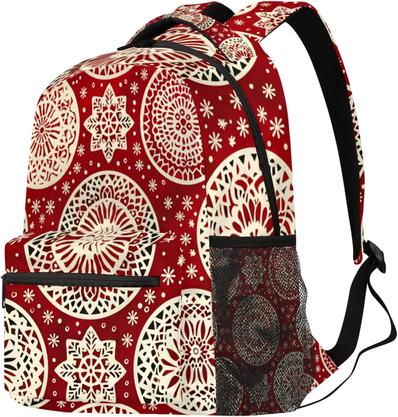 Budxapjw Cartoon Flower Travel Laptop Backpack for Women Men Polka Dots Waterproof Bag with Adjustable Padded Shoulder Straps for Business Work Travel Hiking Camping