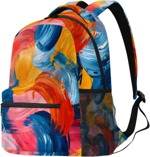 Budxapjw Pigment Texture Travel Laptop Backpack for Women Men Pigment Pattern Waterproof Bag with Adjustable Padded Shoulder Straps for Business Work Travel Hiking Camping