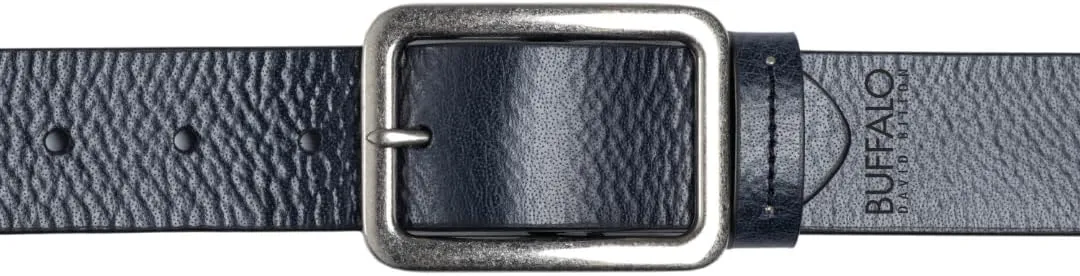 Buffalo David Bitton Mens Belt | Black Belt/Brown Belt | 100% Genuine Leather Belt | Mens Belts Leather for Jeans