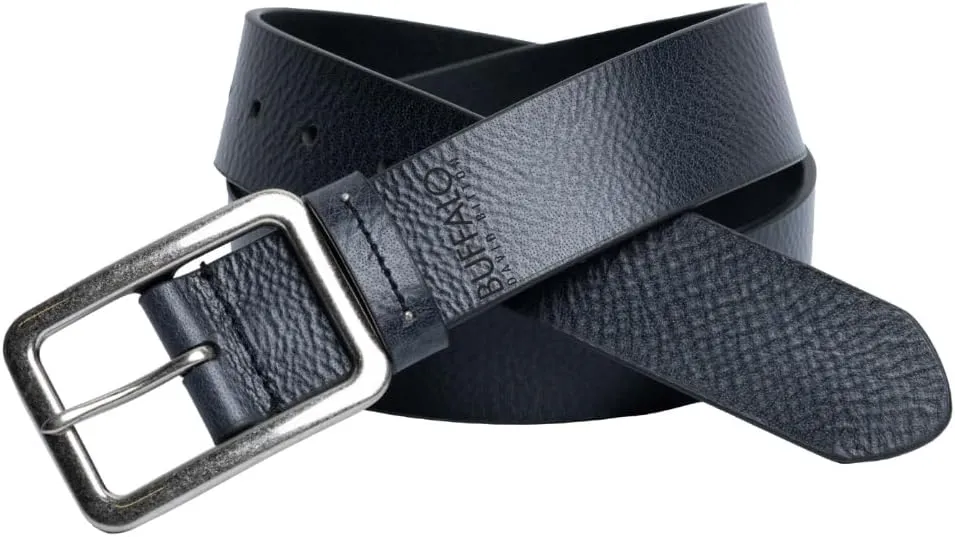 Buffalo David Bitton Mens Belt | Black Belt/Brown Belt | 100% Genuine Leather Belt | Mens Belts Leather for Jeans