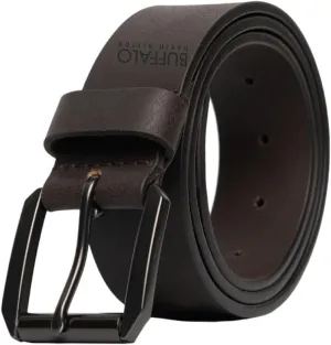 Buffalo David Bitton Mens Belt | Black Belt/Dark Brown Belt | 100% Genuine Leather Belt | Mens Belts for Jeans
