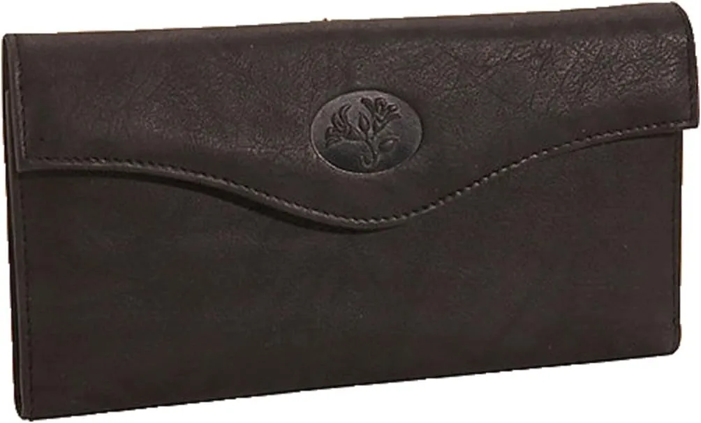 Buxton Women Wallet Heiress Organizer Clutch 4 Colors Clutch-Black-Black