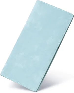 Bveyzi Ultra Slim Thin Leather RFID Blocking Credit Card Holder Bifold Clutch Wallets for Women