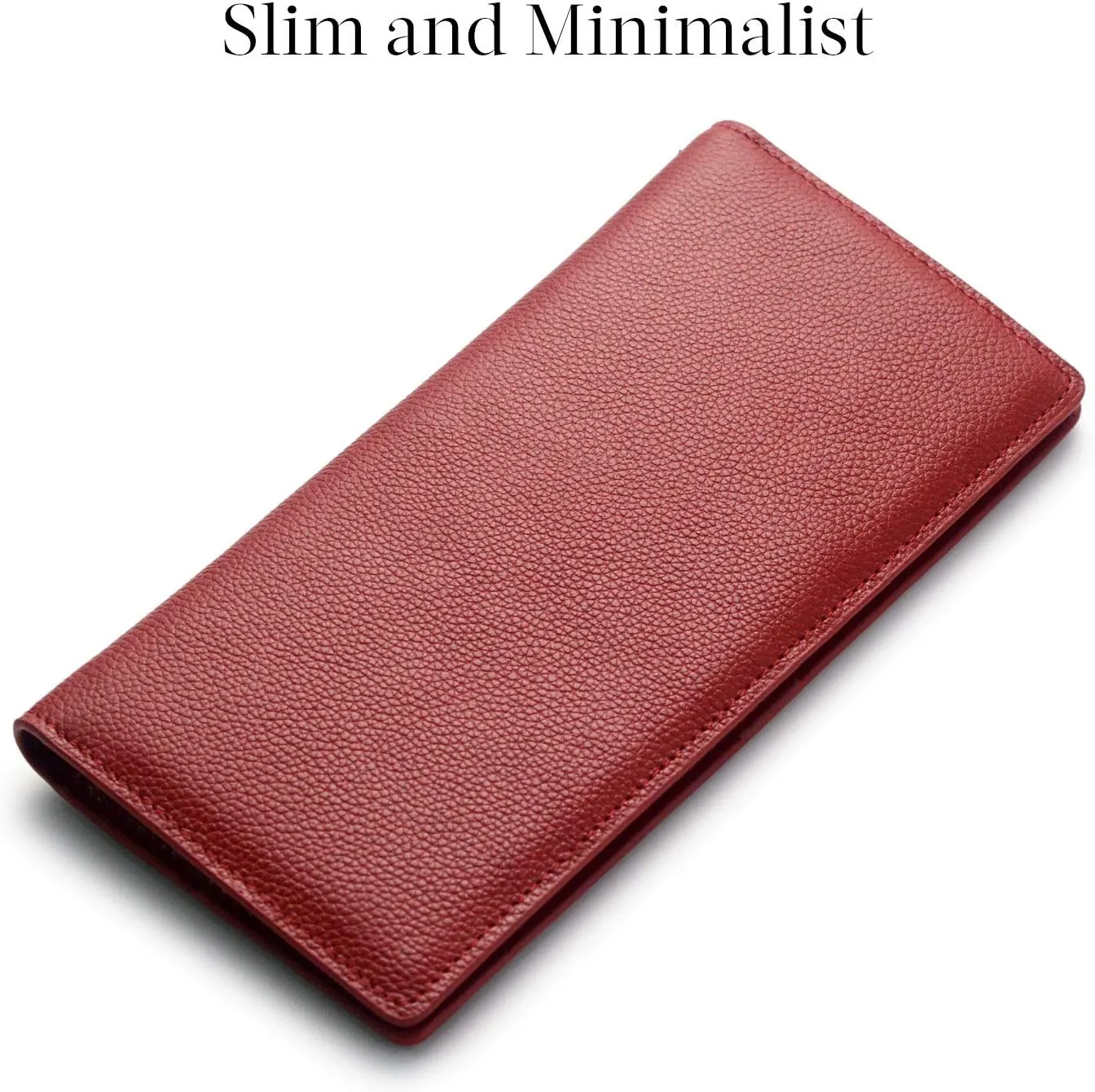Bveyzi Ultra Slim Thin Leather RFID Blocking Credit Card Holder Bifold Clutch Wallets for Women