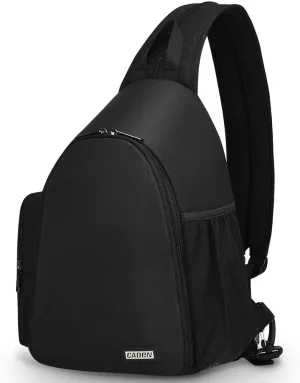 CADeN Camera Bag Sling Backpack, Camera Case Backpack with Tripod Holder for DSLR/SLR Mirrorless Cameras (Canon Nikon Sony Pentax) Black