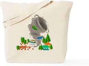 CafePress Awesome Tornado Severe Weather Storm Chas Tote Bag Reusable Natural Beige Canvas Shopping Bag