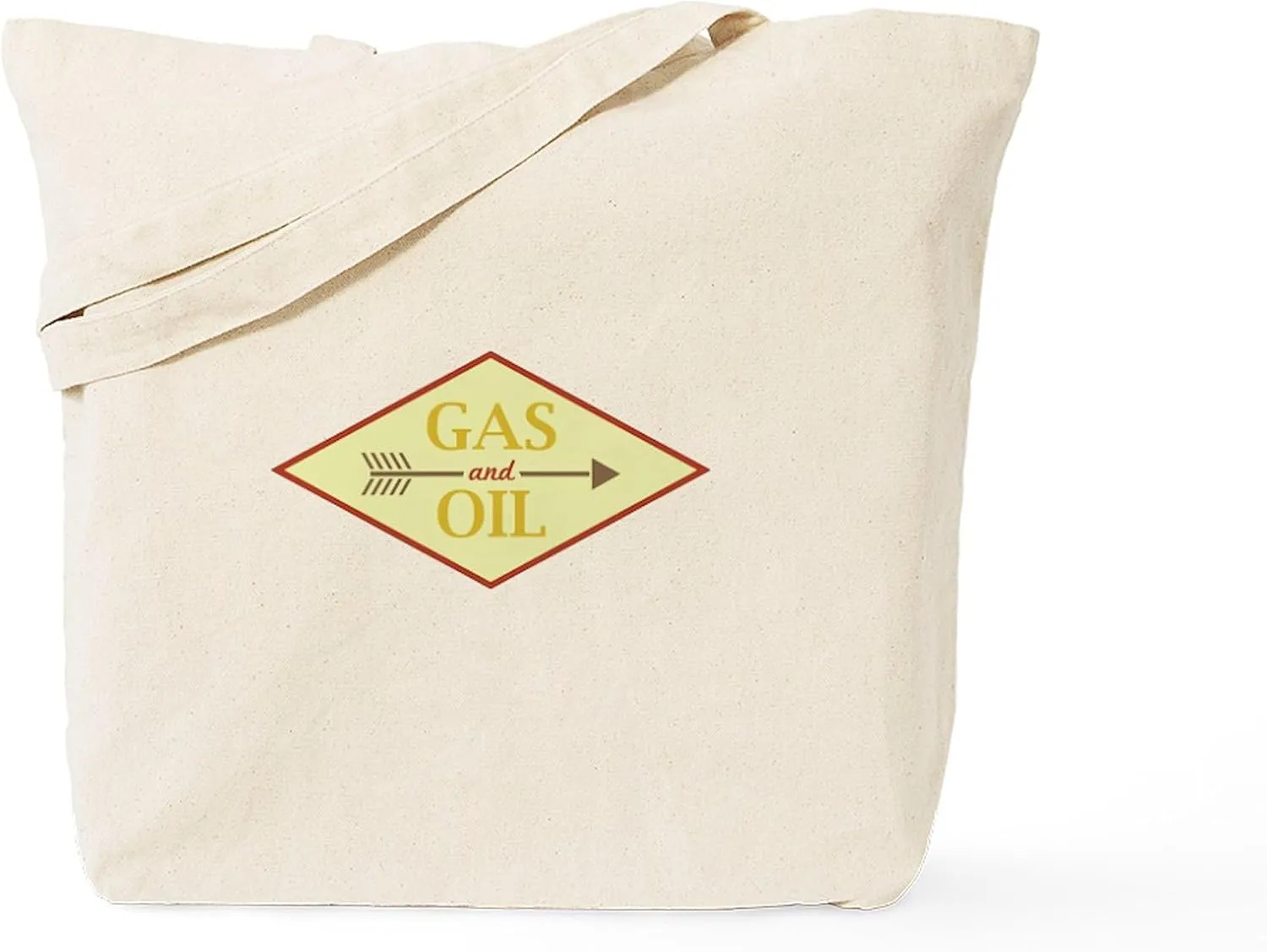 CafePress GAS And OIL Tote Bag Reusable Natural Beige Canvas Shopping Bag