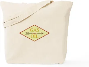 CafePress GAS And OIL Tote Bag Reusable Natural Beige Canvas Shopping Bag