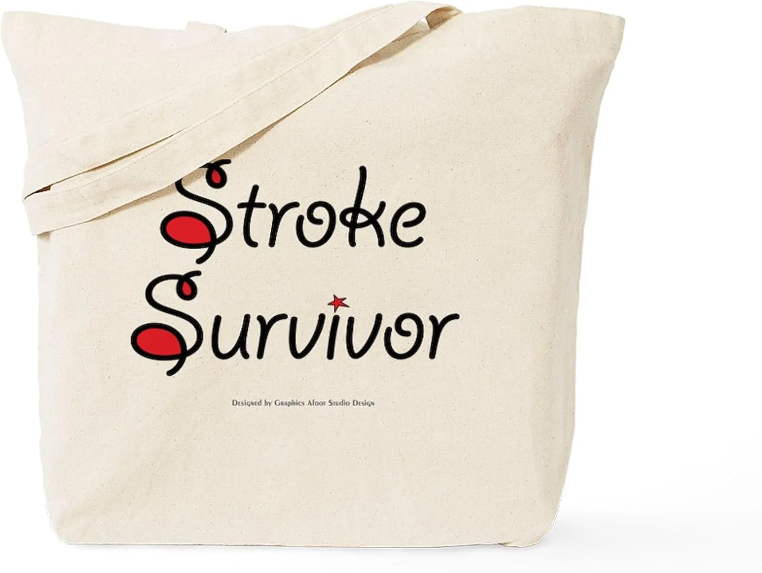 CafePress Stroke Survivor Tote Bag Natural Canvas Tote Bag, Reusable Shopping Bag