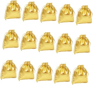 CALLARON 100pcs Mini Drawstring Bags Chic Jewelry Pouches for Party Wedding Small Storage Organizer