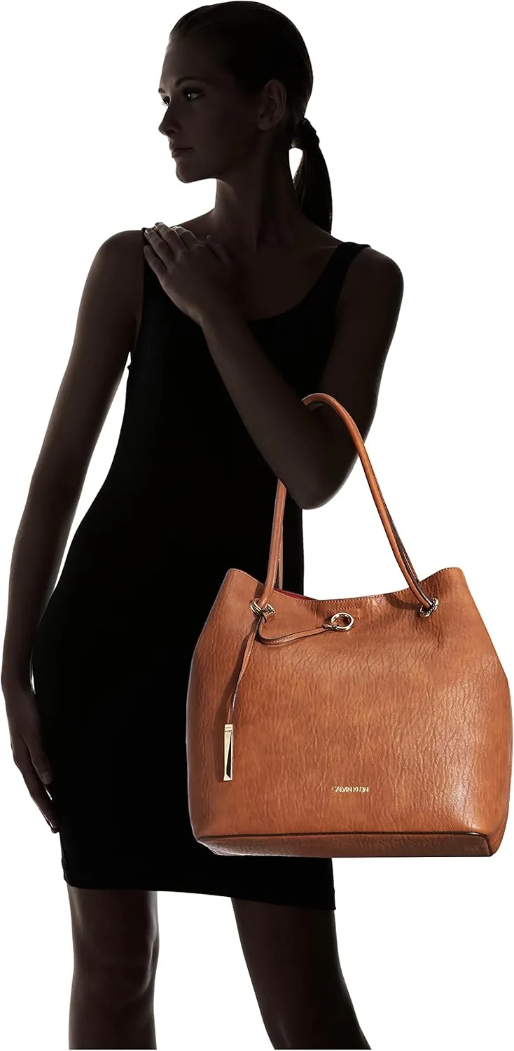 Calvin Klein Gabrianna Bubble Lamb North/South Key Item Tote