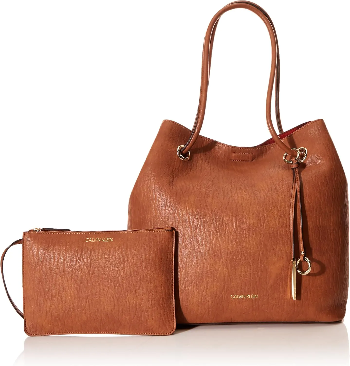 Calvin Klein Gabrianna Bubble Lamb North/South Key Item Tote