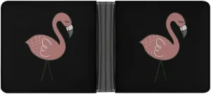 Campsite Flamingos Bifold Wallets for Men Leather Clutch Purses with Card Slots with 6 Credit ID Card Slot
