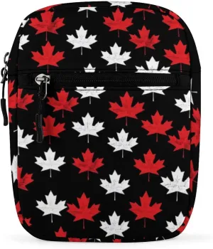 Canada Flag Maple Small Crossbody Bags Mini Shoulder Bag Travel Messenger Bag for Men Women