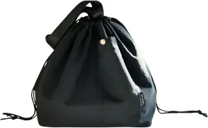 Canvas Drawstring Lunch Bag Insulated Lunch Tote Japanese Style Bento Tote Bag Reusable Lunch Bag with Handle and Drawstring