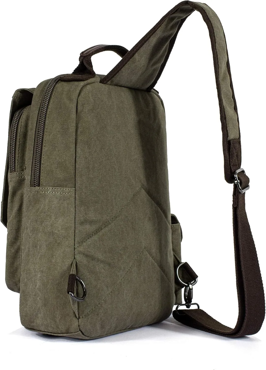 Canvas Messenger Bag Crossbody Shoulder Backpack Sling Bag Rucksack Daypack Casual Travel