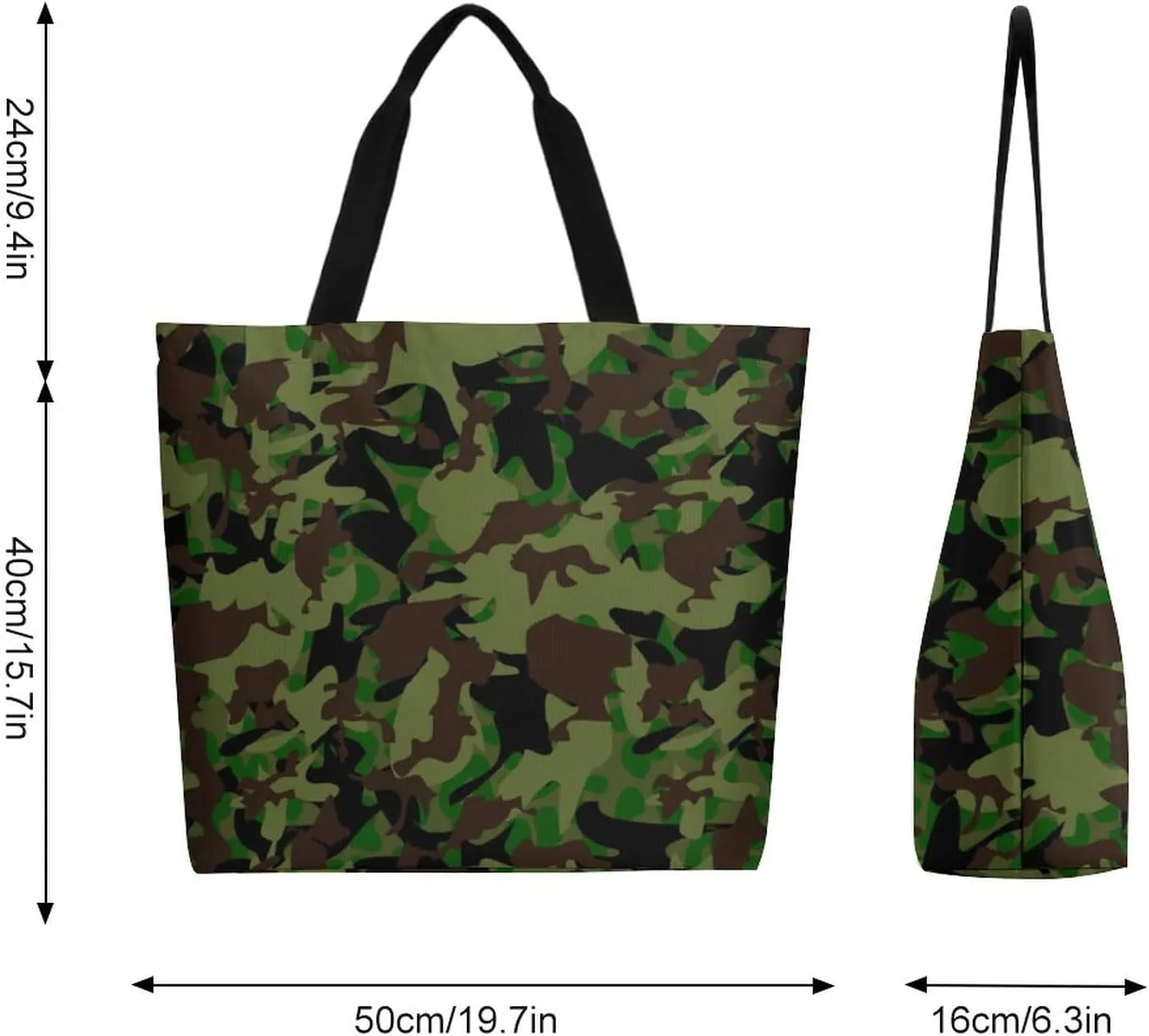 Canvas Tote Bag Large Women Casual Shoulder Bag Handbag Reusable Beach Shopping Grocery Bag For Outdoors