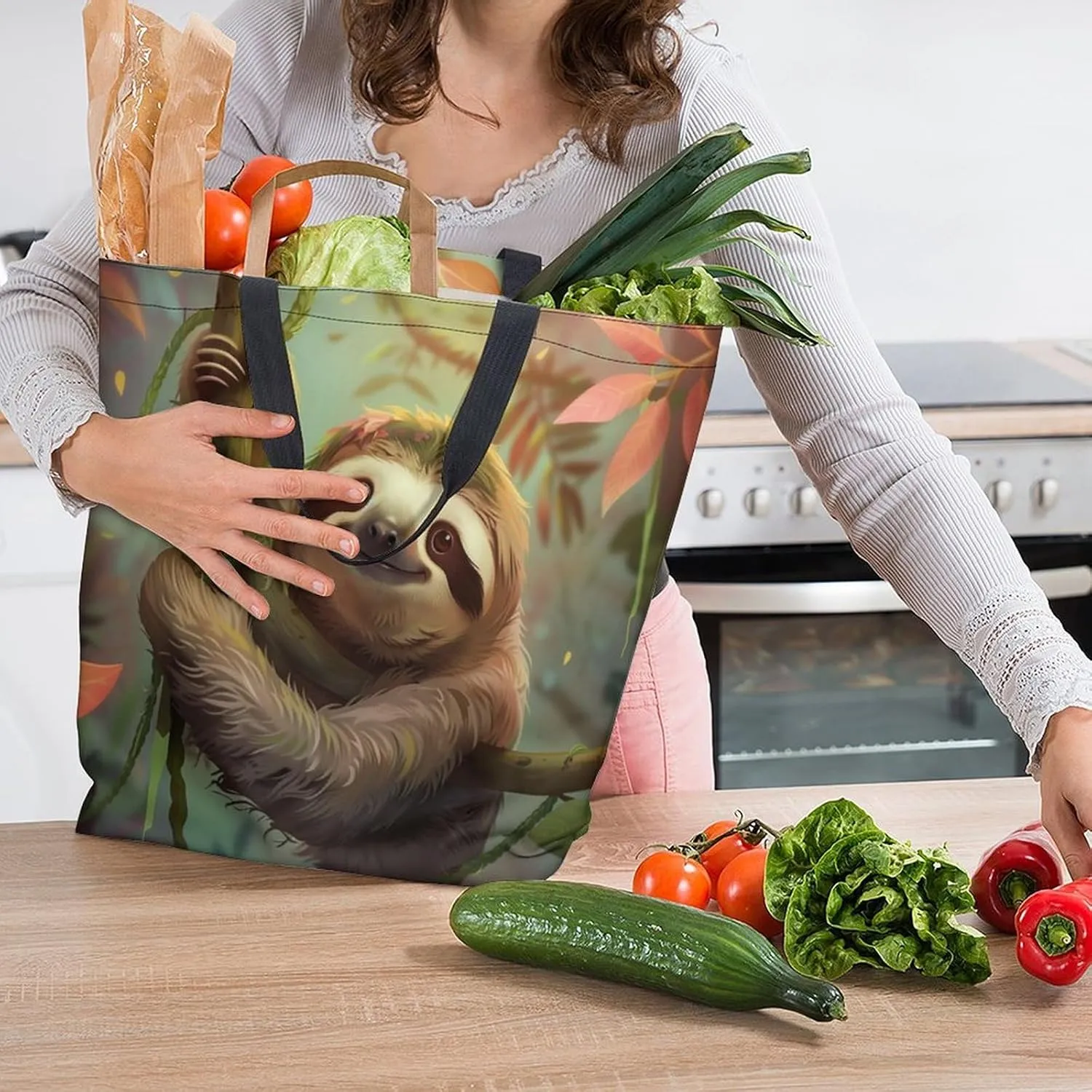 Canvas Tote Bag Large Women Casual Shoulder Bag Handbag Reusable Beach Shopping Grocery Bag For Outdoors