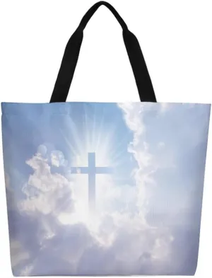 Canvas Tote Bag - Large Women's Casual Shoulder Handbag - Reusable Beach & Shopping Grocery Bag for Outdoors