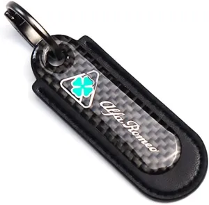 Car Carbon Fiber Key.Keychain Ring Keychain Decoration for 159GT Giulia Stelvio Giulietta Car Accessories