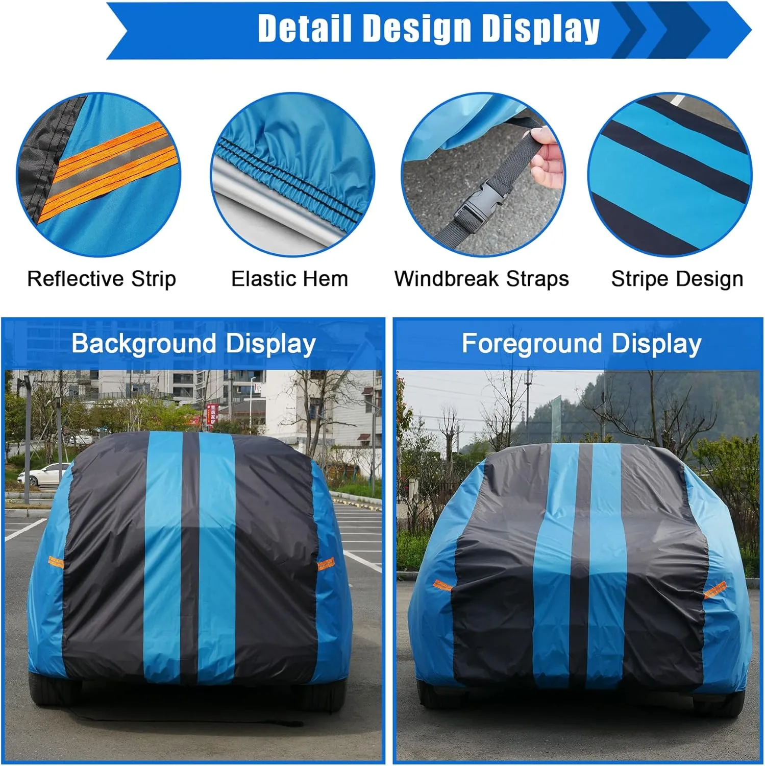 Car Cover Waterproof Custom Fit Pontiac Firebird（1982-2002）, Full Exterior Cover for Automobiles Lightweight Resistant Outdoor Sun UV Rain Dust Snow Wind Protection.