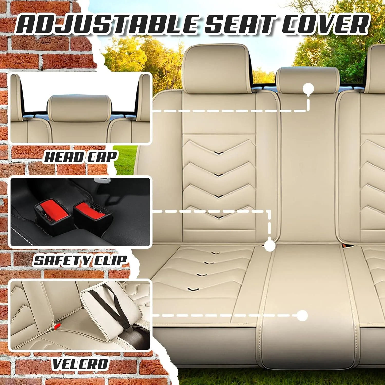 Car Seat Covers for Acura Integra 2023-2025, Premium Nappa Leather Car Seat Cover, Stylish Sport Seat Covers， Automobile Seat Cover Sets.(Luxury 5 Seats/Beige)