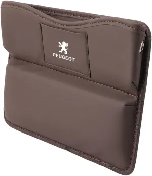 Car Seat Gap Filler Organizer for Peugeot RCZ 2010 2011 2012 2013, Car Seat Crevice Storage Box Car Accessories,Brown