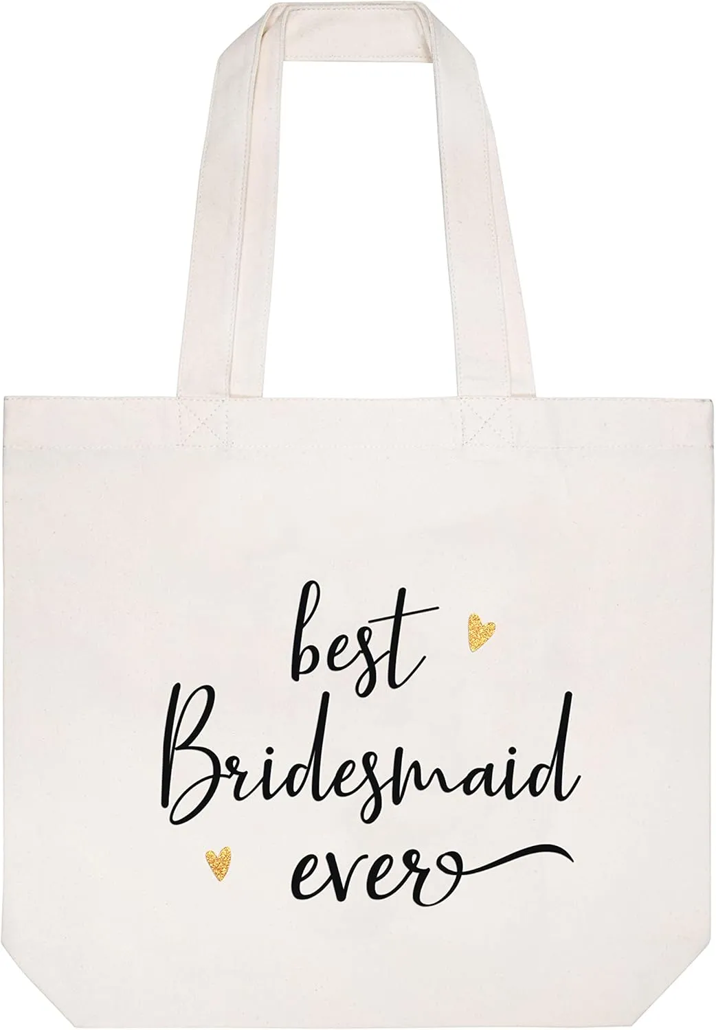 CARAKNOTS Women Best Bridesmaid Bag Wedding Bridal Shower Gifts Canvas Tote Bag Cotton