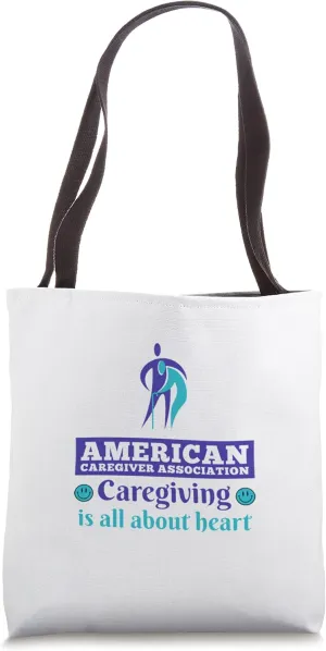 Caregiver Tote-All About Heart-Purple (Official ACA Apparel) Tote Bag