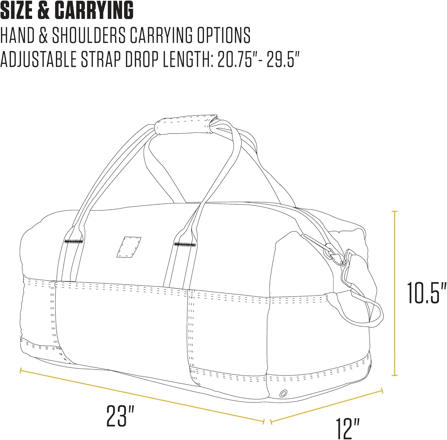 Carhartt Classic Duffels, Heavy-Duty Bag for Jobsite, Gym and Travel