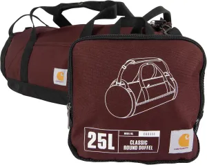 Carhartt Classic Round Duffel with Utility Pouch, Heavy-Duty, Water-Resistant Packable Gear Bag for Jobsite, Gym, and Travel