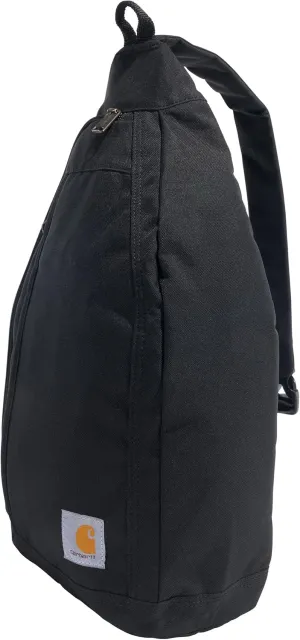 Carhartt Durable Sling Bag, Side Release Buckle, Tablet Sleeve and Adjustable Strap, Crossbody Backpack (Black), One Size