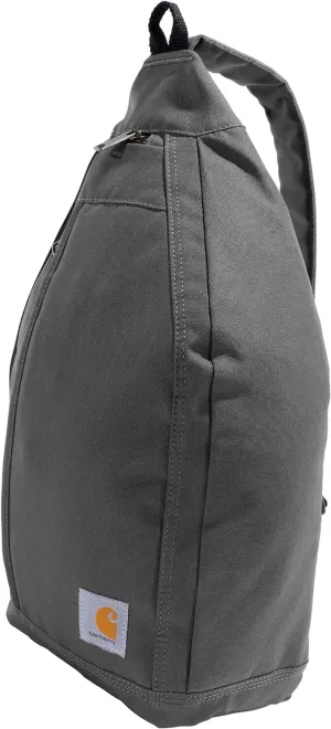 Carhartt Durable Sling Bag, Side Release Buckle, Tablet Sleeve and Adjustable Strap, Crossbody Backpack (Gravel), One Size