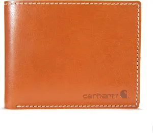 Carhartt Men's Billfold and Passcase Wallets, Durable Bifold Wallets, Available in Leather and Canvas Styles