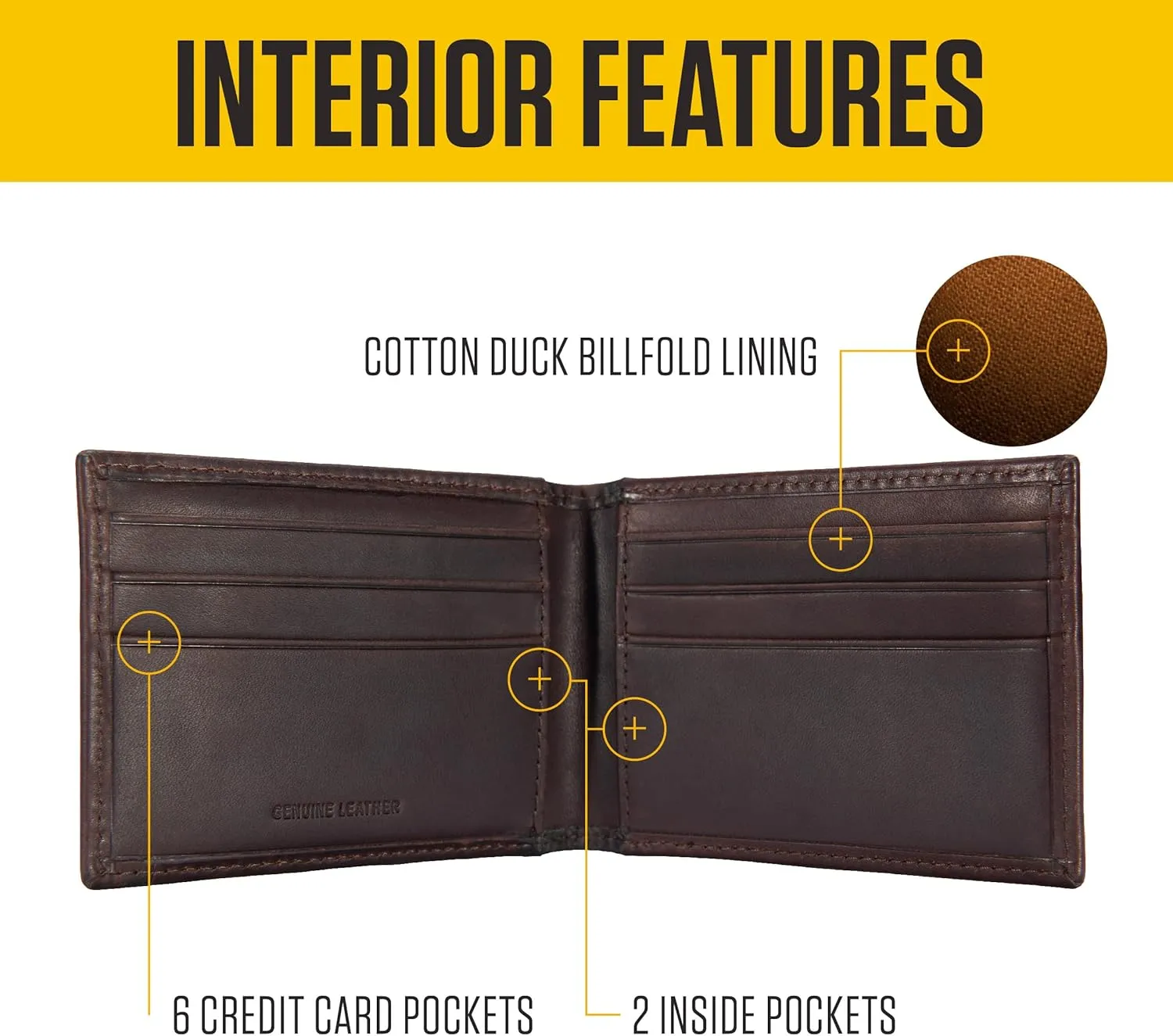 Carhartt Men's Durable Oil Tan Leather Wallets, Available in Multiple Styles