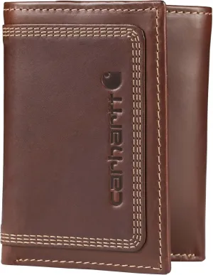 Carhartt Men's Rugged Leather Triple Stitch Wallets, Available in Multiple Styles