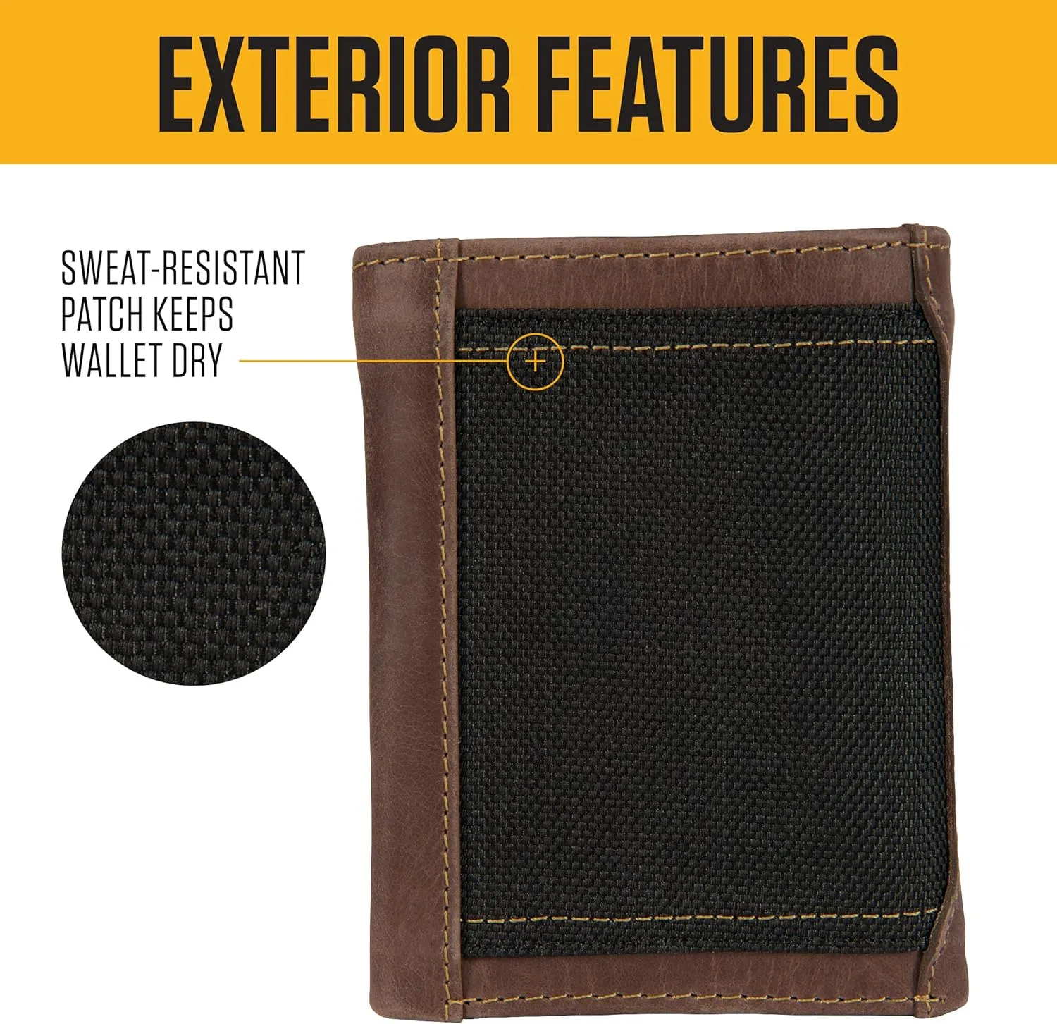 Carhartt Men's Rugged Leather Triple Stitch Wallets, Available in Multiple Styles