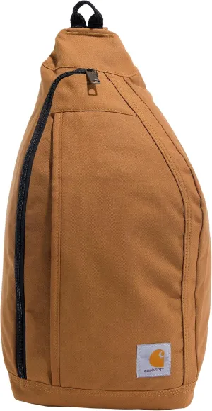 Carhartt Mono Sling Backpack, Unisex Crossbody Bag for Travel and Hiking, Carhartt Brown