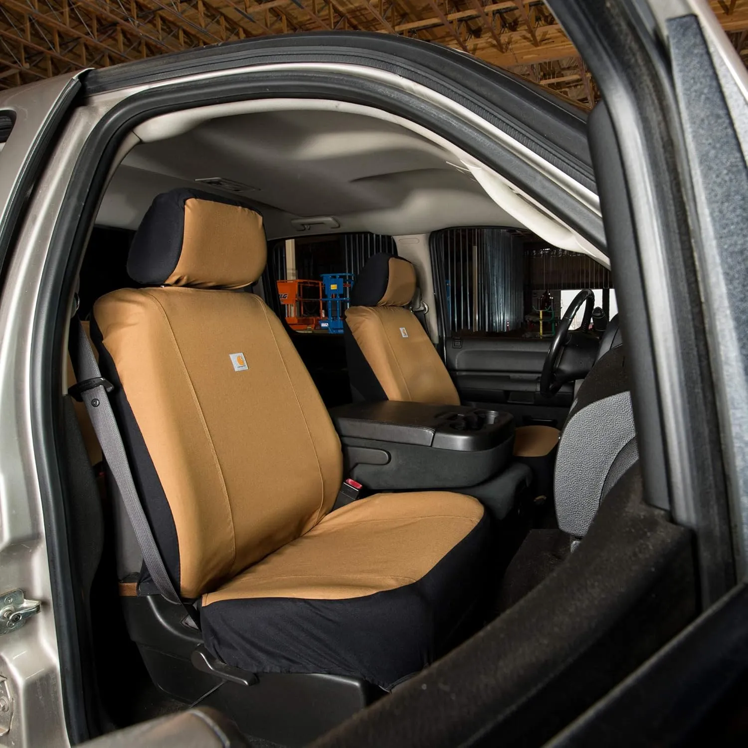 Carhartt Universal Nylon Duck Canvas Fitted Bucket Seat Covers, Durable Seat Protection with Rain Defender