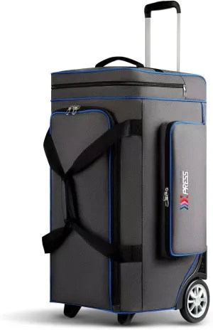 Carry On Travel Duffel Bag, 31'' Foldable Duffel Bag w/ 2 Wheels & Handle, Larger Wheels Lightweight Easy Carry On Travel Bag for Men Women