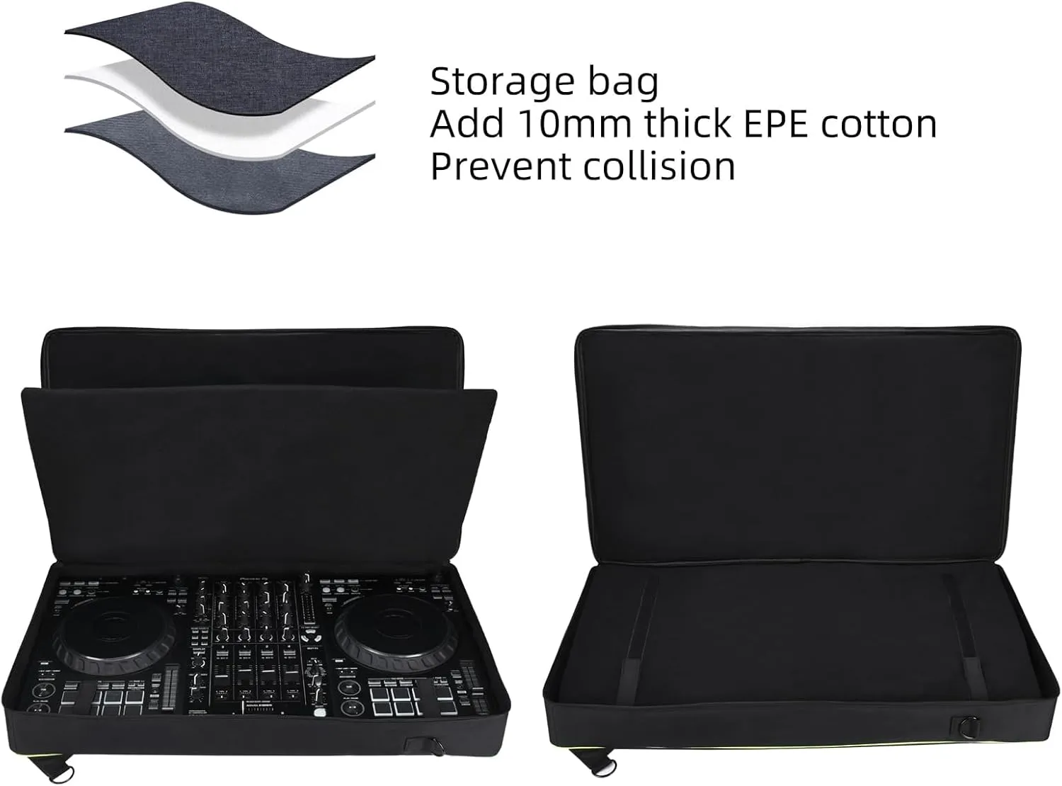 Carrying Case for Pioneer DJ DDJ-FLX10, Soft Travel Bag Compatible with DDJ 1000, 1000SRT, DDJ FLX10 DJ Controller - Protective Case with Adjustable Shoulder Strap