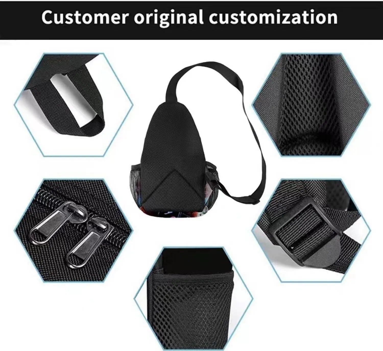 Casual Messenger Waist Bag Crossbody One Strap Backpack Small Backpack Sling Bag for Men Women