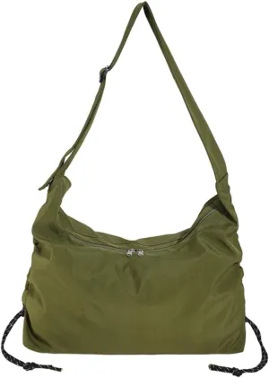 Casual Nylon Shoulder Bag for Women Large Canvas Dumpling Crossbody Tote Bag Handbag Top Handle Purse with Drawsrting