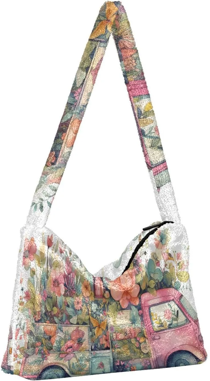 Cat on Red Crab Floating Womens Shoulder Bag, Lady Shoulder Handbag, Shoulder Tote Bag for Women