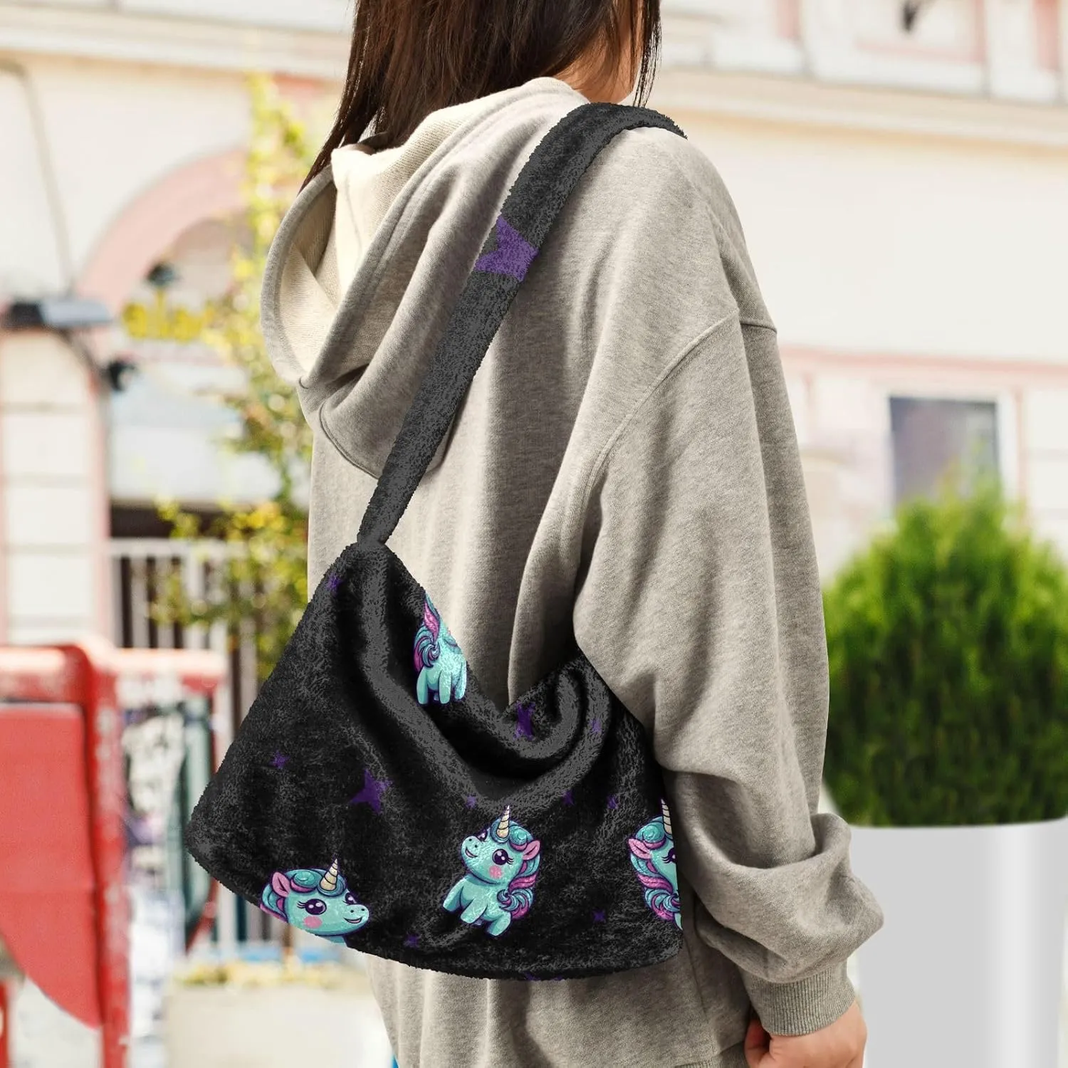 Cat on Red Crab Floating Womens Shoulder Bag, Lady Shoulder Handbag, Shoulder Tote Bag for Women