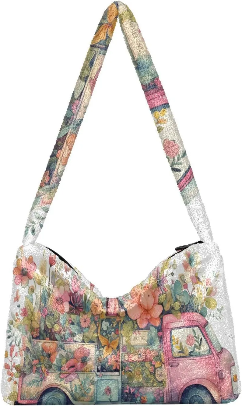 Cat on Red Crab Floating Womens Shoulder Bag, Lady Shoulder Handbag, Shoulder Tote Bag for Women