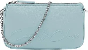 Cavalli Class BARI Light Blue Small Clutch Shoulder Bag for womens