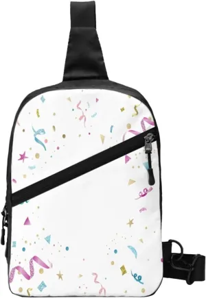 Celebratory Sling Bag for Men Women, Small Crossbody Sling Backpack Shoulder Chest Bag, Anti Theft Travel Hiking Sports
